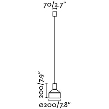 KOMBO 200, Sospensione con Spina per Interni, Faro Barcelona