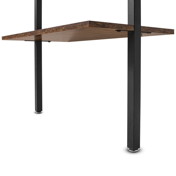 Komo - Libreria a muro con 5 ripiani in stile industriale, 60x30xH185 cm