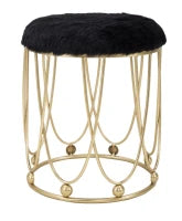 Sgabello Amelie Nero Ø Cm 40.5X46.5