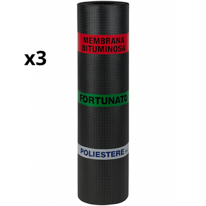 Guaina bituminosa poliestere 4 mm impermeabilizzante casasciutta 3 rotoli 1x10 m