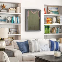 Cornice in Acrilico con Fodera Interna in Feltro, 71x6,5x89 cm, Nero