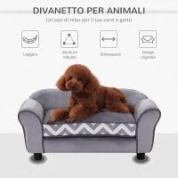 Divano Poltrona Lounge Cani Animali Domestici Portata 15kg 73.5×41×33cm