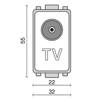 Presa tv passante marlanvil 7058 serie venus per impianti domotici