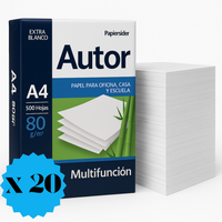 Kit professionale carta ledesma autor a4 80 g/m² 20 risme