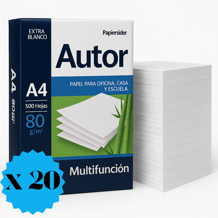 Kit professionale carta ledesma autor a4 80 g/m² 20 risme