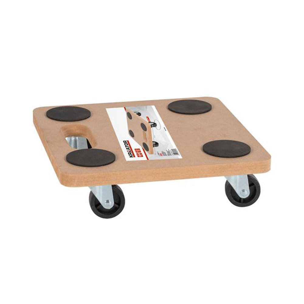CARRELLO TRASPORTO MOBILI DI LEGNO CON RUOTE PORTAPACCHI PORTATA 200KG 29x29cm KAPRIOL KRT670002