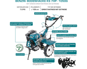 Motozappa a benzina KS 7HP-1050G