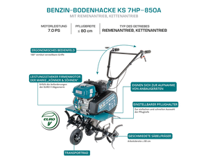 Motozappa a benzina KS 7HP-850A