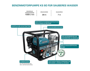 Pompa motore per acqua pulita KS 80