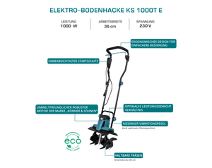 Motozappa elettrica KS 1000T E