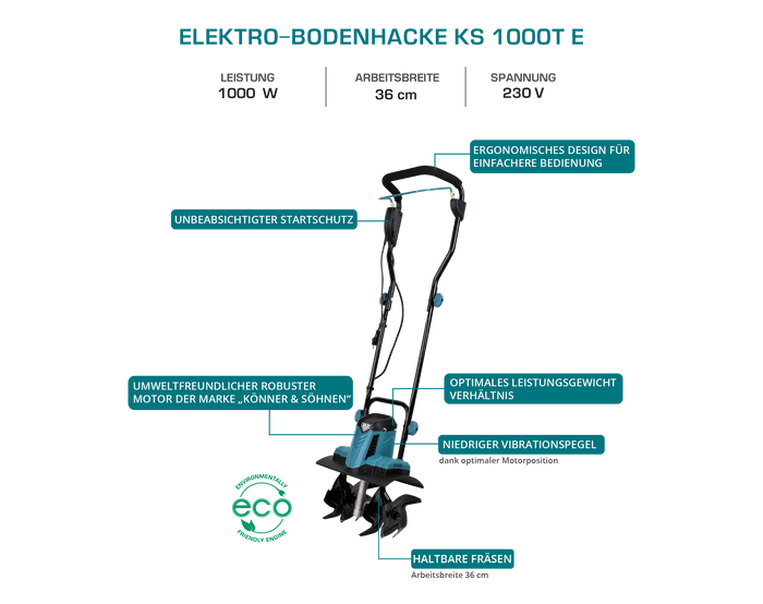 Motozappa elettrica KS 1000T E