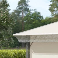 Copertura per Gazebo 3x3 m in PVC Impermeabile e Trasparente con Corde di Sicurezza, 300x300x80 cm