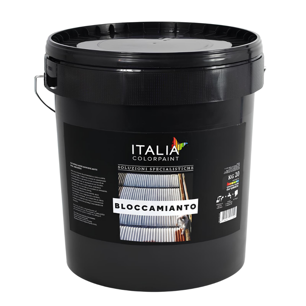 Bloccamianto incapsulante elastomerico certificato amianto colore rosso tegola *** formato 5 kg, confezione 1