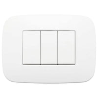 Vimar arkè round 19683.26 placca metallo polar matt 3 moduli