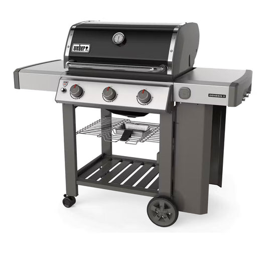 Weber barbecue a gas gpl genesis e-310 gbs acciaio nero con ruote girevoli