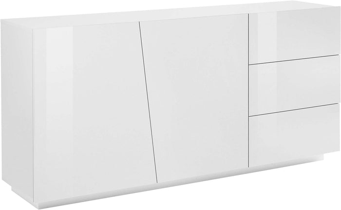 Mobile VEGA L 180 x H 86 x P 43 cm colore bianco lucido