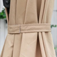 Ombrellone da Giardino 268x268x250cm a Braccio Girevole a 360° e Inclinabile su 5 Livelli, Colore Khaki