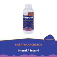 Fissativo isolante acrilico supporti assorbenti diluibile linea biopura cromika *** formato 1 lt, confezione 1
