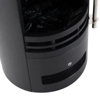 Camino Elettrico da Terra Potenza 900W/2000W con Effetto Fiamma 41 x 41 x 64.5cm Nero