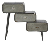 Mobiletto 3 Cassetti Iron School Cm 86X29.5X71