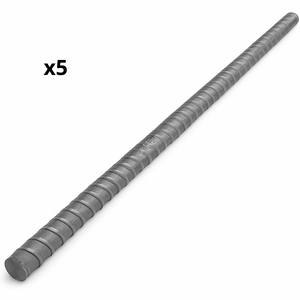 Tondino ferro zigrinato 1,2 m barra armatura cemento armato edilizia pezzi 5 *** misura Ø 16 mm, confezione 1