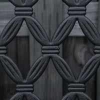 Panchina da Esterno 2 Posti con Braccioli in Acciaio e Ghisa, 128x58.5x89cm, Nero