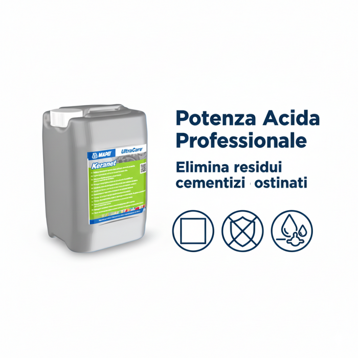 Pulitore concentrato liquido keranet per piastrelle e superfici 5 litri *** pezzi 2 pz, confezione 1