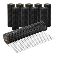 Rete in fibra di vetro 40x40 mm rinforzo massetti e intonaci 10 rotoli 1x50 m