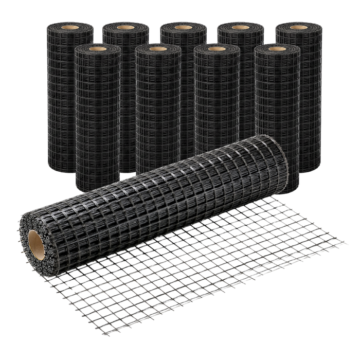 Rete in fibra di vetro 40x40 mm rinforzo massetti e intonaci 10 rotoli 1x50 m