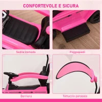 Macchina a Spinta per Bambini 12-36 Mesi con Licenza Mercedes, Tettuccio e Maniglia, 85.5x40.5x95 cm, Rosa