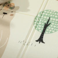 Tappeto per Bambini 0-6 Anni a Tema Bosco con Superficie Impermeabile in XPE Multicolore, 196x176x1.5 cm