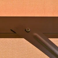 Pergola Gazebo da Giardino in Acciaio con Tende Regolabili 3x3m, Marrone Chiaro