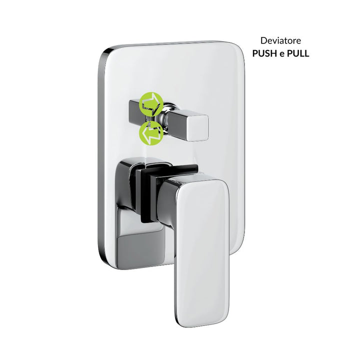 Ogomondo miscelatore doccia ad incasso da parete francia con deviatore rubinetto *** confezione 1