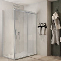 Ix box shower lato fisso calla lf116 cristallo 6 millimetri chrome *** misure 97-99xh195 cm trasparente, confezione 1