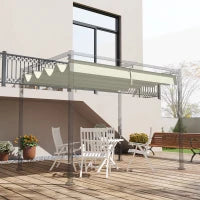 Telo Ricambio con Protezione Solare Anti-UV 30+ per Pergola da 3 x 2 m, Crema