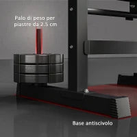 Panca Pesi Pieghevole con 8 Altezze Regolabili e Supporto Bilanciere in Acciaio e PU, 140x73x98-122 cm, Nera