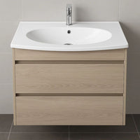 Lavabo ad incasso in mineral marmo cm 91x51 cm curvo per mobile bagno *** confezione 1