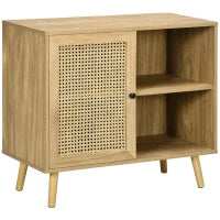 Credenza in rattan intrecciato effetto legno - dim. 80L x 39l x 70H cm