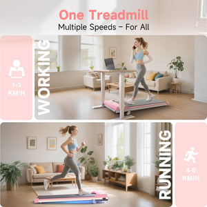 Tapis roulant elettrico inclinato RATTANTREE, tappetino da passeggio da 1 a 8 km/h con telecomando, per casa e ufficio, 2,5 CV, capacitï¿½ï¿½ 140 kg