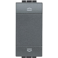 L4037 Pulsante Doppio (1per No)+(1per No) Antracite Livinglight