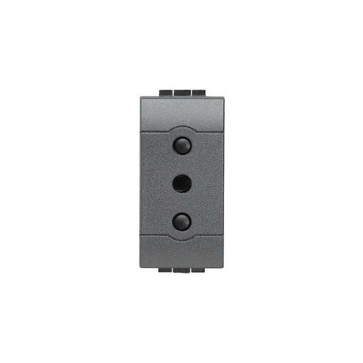 L4113 Presa 2P+T 10A 250 Vac Antracite Livinglight
