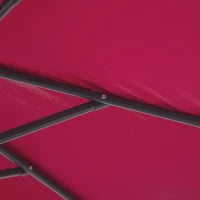 Ombrellone da Giardino 3x2.5 m a Braccio Inclinabile con Manovella, Rosso Scuro