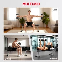 Manubrio Esagonale da 20kg in Acciaio e Gomma per Workout in Palestra, Casa e Ufficio, Nero