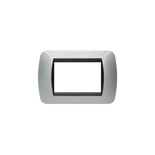 L4803Al Placca 3 Moduli Alluminio Chiaro Livinglight