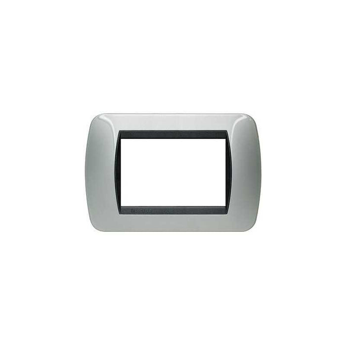 L4803Al Placca 3 Moduli Alluminio Chiaro Livinglight