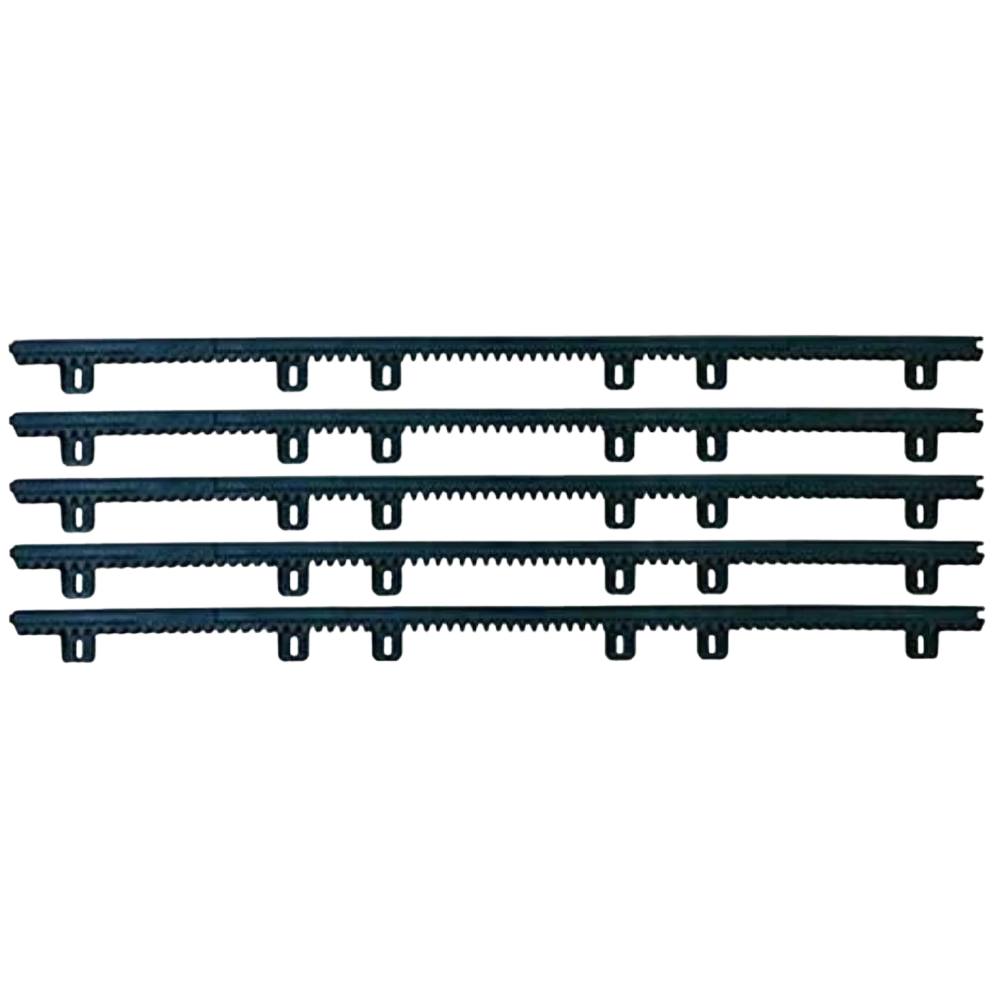 Kit 5 cremagliere nylon m4 con inserto metallico per cancelli scorrevoli