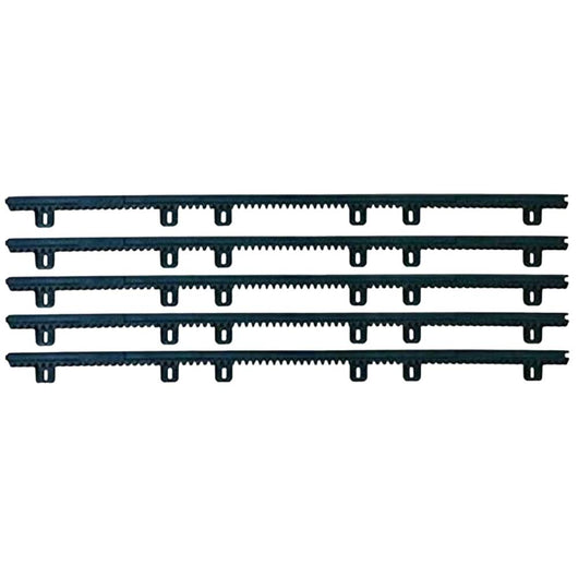 Kit 5 cremagliere nylon m4 con inserto metallico per cancelli scorrevoli