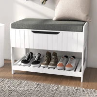 Mobile Appendiabiti a Muro con Panca Scarpiera per Ingresso e Corridoio, 80x20x40 cm, Bianco