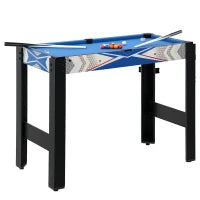 Tavolo da Gioco Multifunzione 5 in 1, Biliardo, Ping Pong, Hockey, Gioco d'Arcade Basket, Arco e Freccia, Blu