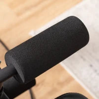 Panca Multifunzione, 6 livelli di Inclinazione, fino a 150 kg, in Acciaio e Pelle sintetica, 145x49x57-127 cm, Nera e Rossa